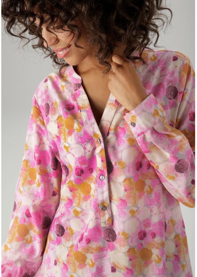 Aniston CASUAL Blouse zonder sluiting met kleurharmonieus grafische print in batik-look nieuwe collectie - Foto 3