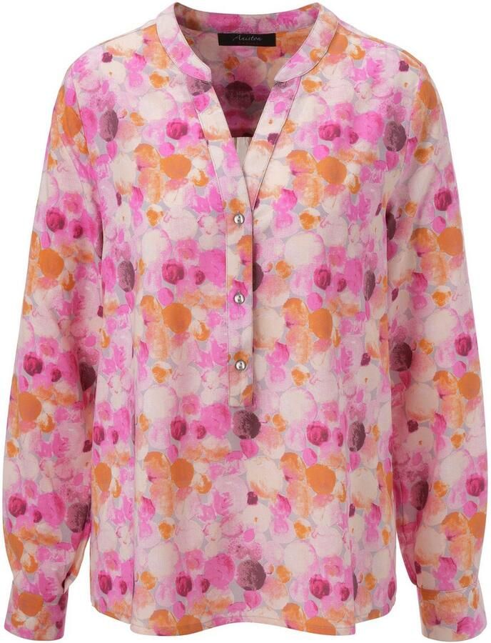 Aniston CASUAL Blouse zonder sluiting met kleurharmonieus grafische print in batik-look nieuwe collectie - Foto 2