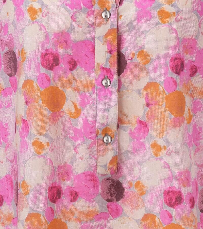 Aniston CASUAL Blouse zonder sluiting met kleurharmonieus grafische print in batik-look nieuwe collectie