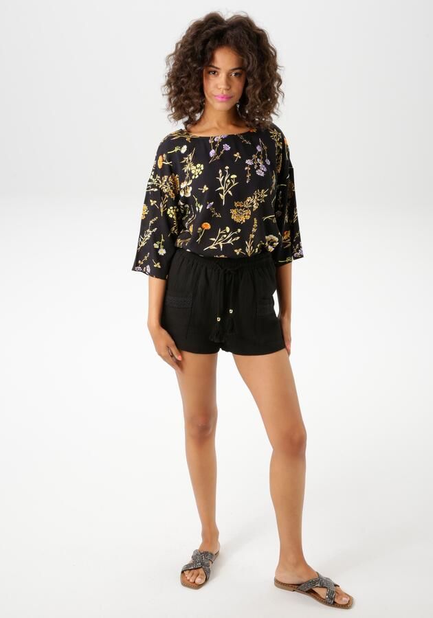 Aniston CASUAL Blouse zonder sluiting met kleurharmonieuze bloemenprint - Foto 7