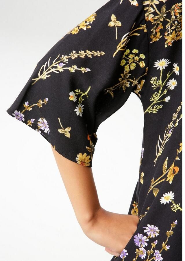 Aniston CASUAL Blouse zonder sluiting met kleurharmonieuze bloemenprint - Foto 3