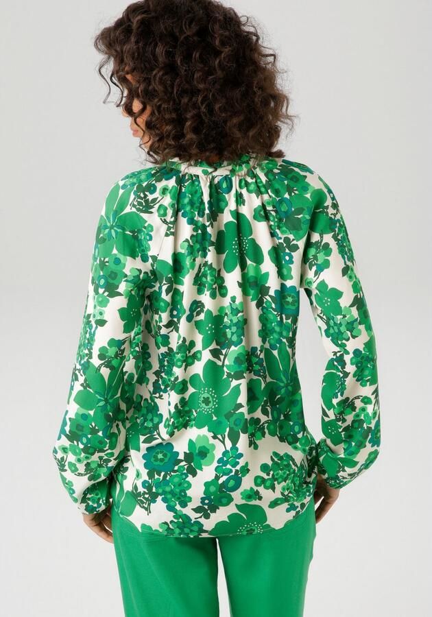 Aniston CASUAL Blouse zonder sluiting met kleurharmonieuze grootvlak bloemenprint - Foto 4