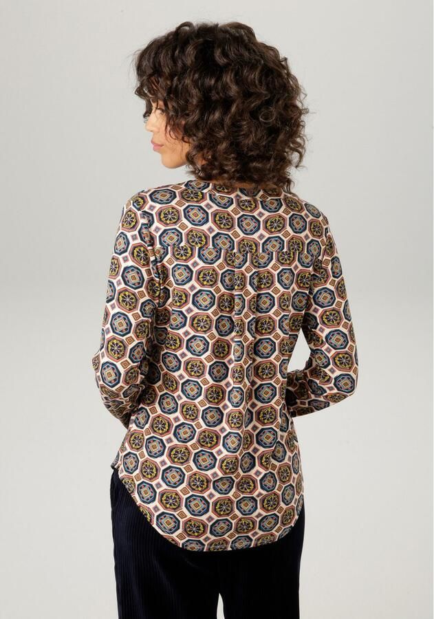 Aniston CASUAL Blouse zonder sluiting met kleurharmonieuze retro-print - Foto 4
