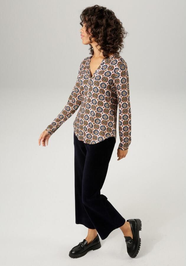 Aniston CASUAL Blouse zonder sluiting met kleurharmonieuze retro-print - Foto 5