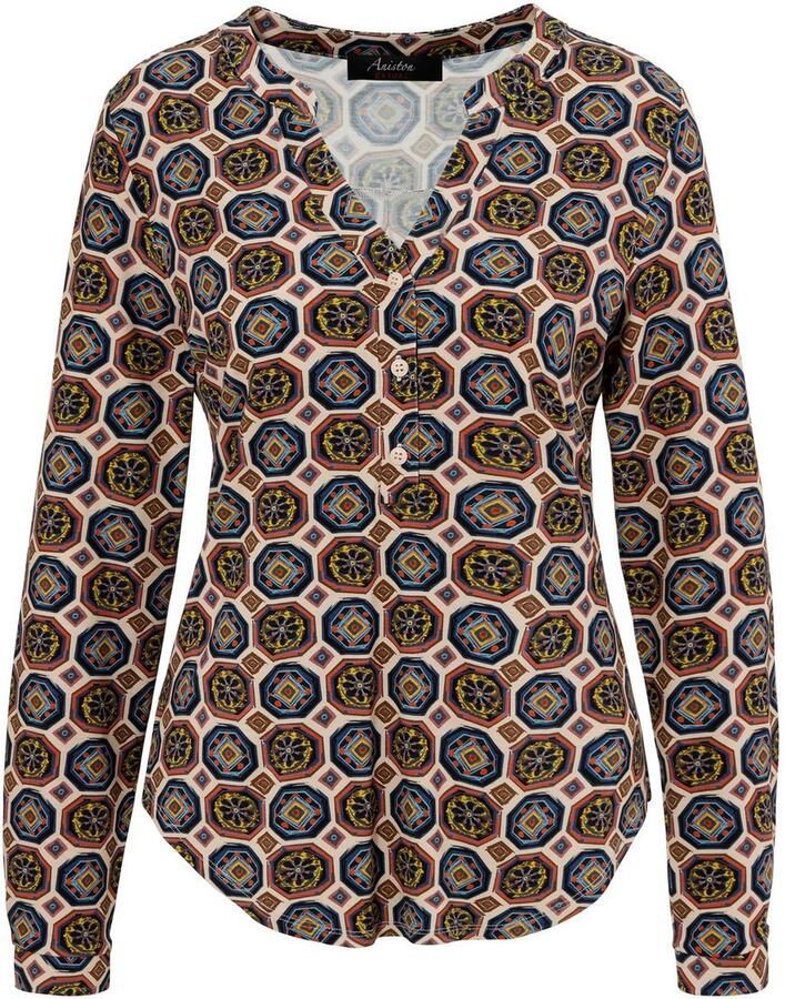 Aniston CASUAL Blouse zonder sluiting met kleurharmonieuze retro-print - Foto 2