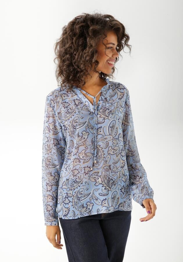 Aniston CASUAL Blouse zonder sluiting met kleurharmonisch paisley-patroon nieuwe collectie - Foto 7