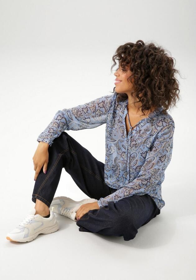 Aniston CASUAL Blouse zonder sluiting met kleurharmonisch paisley-patroon nieuwe collectie - Foto 6