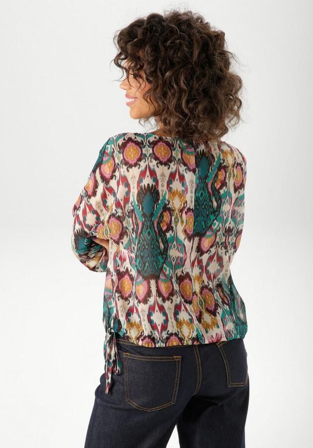 Aniston CASUAL Blouse zonder sluiting met kleurrijke etnische print elk stuk is uniek nieuwe collectie - Foto 5