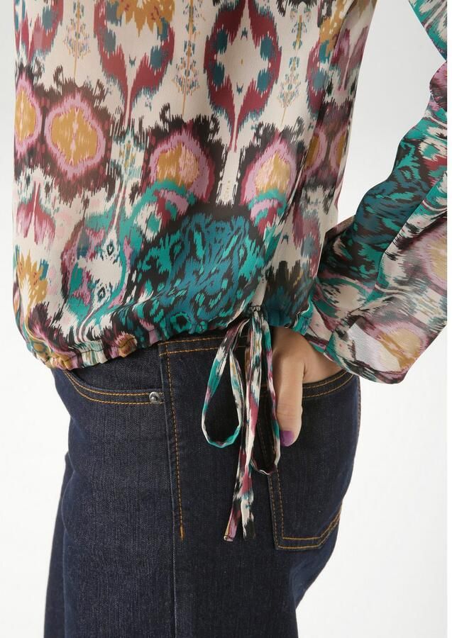 Aniston CASUAL Blouse zonder sluiting met kleurrijke etnische print elk stuk is uniek nieuwe collectie - Foto 3