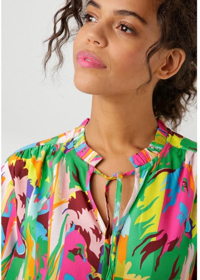 Aniston CASUAL Blouse zonder sluiting met leeuwenkoppen in kleurrijke jungle-print - Foto 3