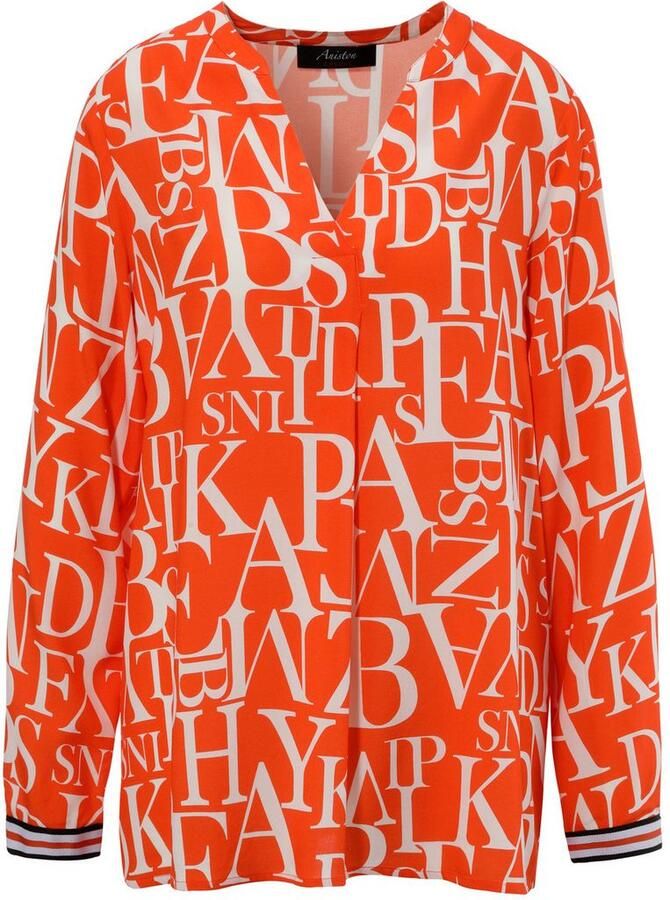Aniston CASUAL Blouse zonder sluiting met letters gedessineerd - Foto 2