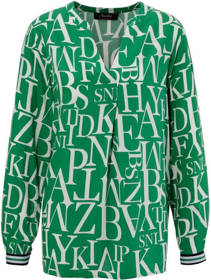 Aniston CASUAL Blouse zonder sluiting met letters gedessineerd - Foto 2