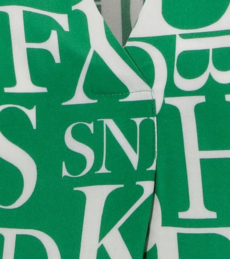 Aniston CASUAL Blouse zonder sluiting met letters gedessineerd