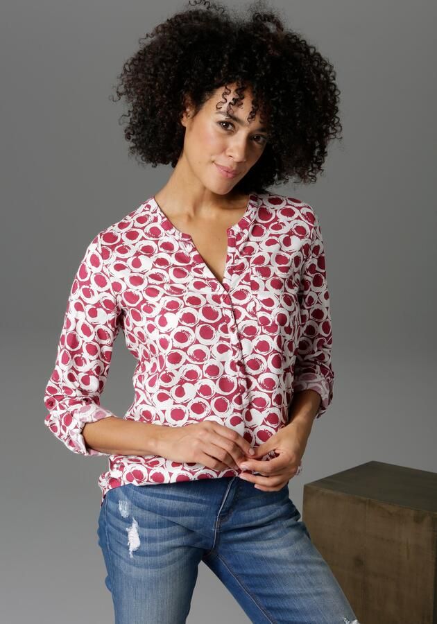 Aniston CASUAL Blouse zonder sluiting met oprolbare mouwen - Foto 6