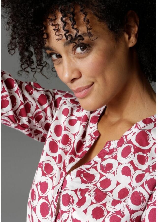 Aniston CASUAL Blouse zonder sluiting met oprolbare mouwen
