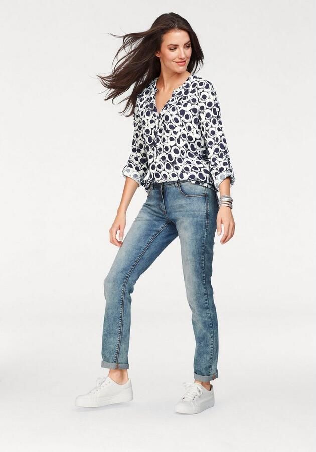 Aniston CASUAL Blouse zonder sluiting met oprolbare mouwen - Foto 5