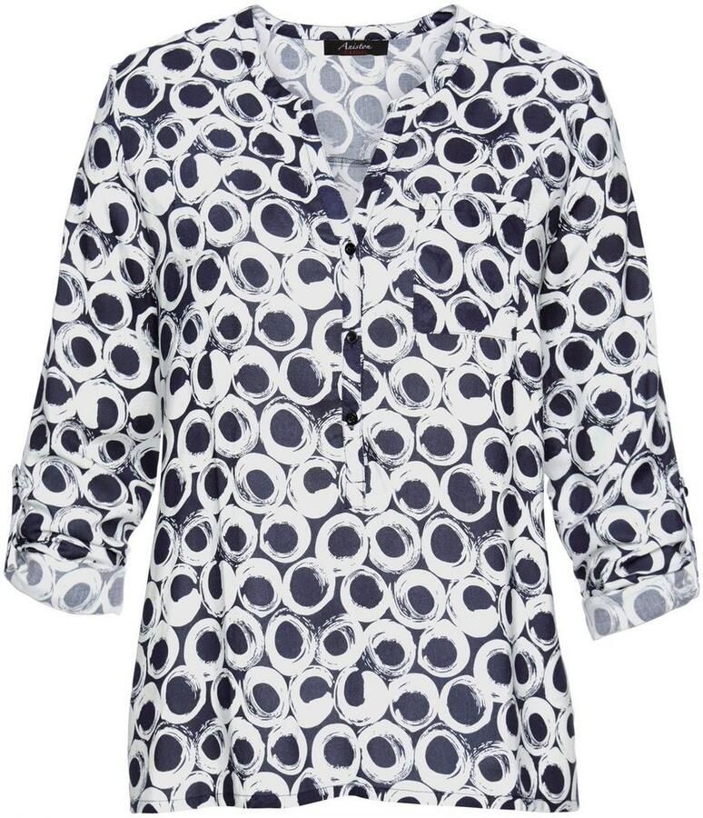 Aniston CASUAL Blouse zonder sluiting met oprolbare mouwen