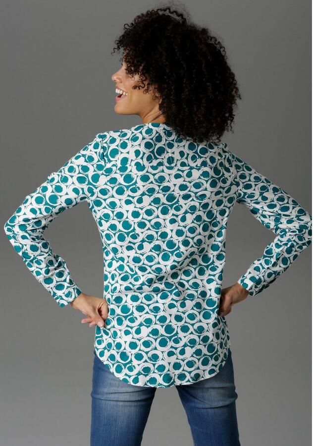 Aniston CASUAL Blouse zonder sluiting met oprolbare mouwen