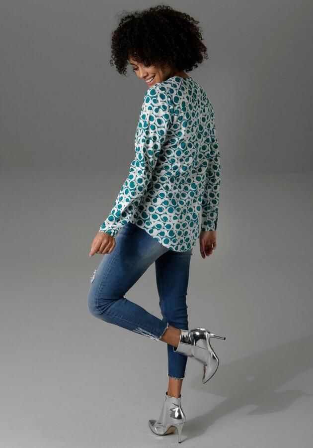 Aniston CASUAL Blouse zonder sluiting met oprolbare mouwen - Foto 4