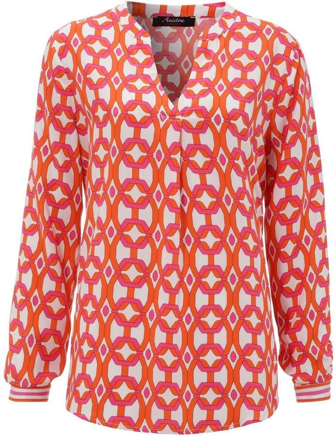 Aniston CASUAL Blouse zonder sluiting met opvallende grafische print