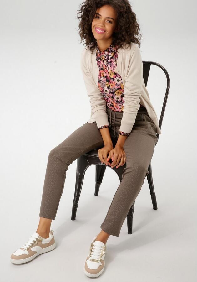 Aniston CASUAL Blouse zonder sluiting met romantische kleurrijke bloemen bedrukt - Foto 6