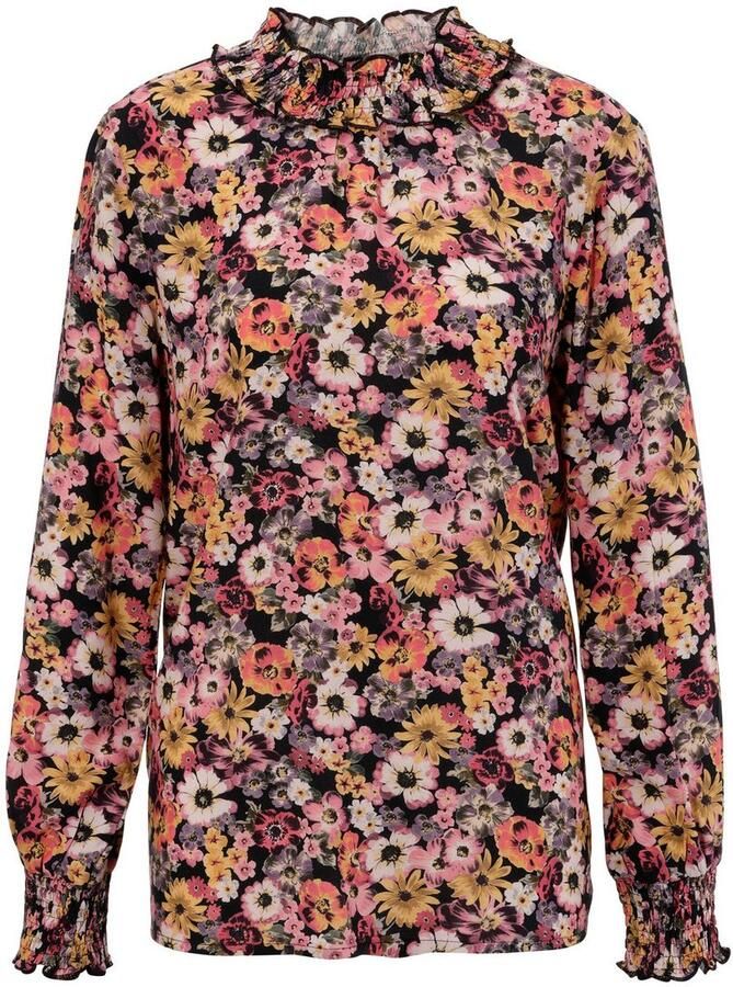 Aniston CASUAL Blouse zonder sluiting met romantische kleurrijke bloemen bedrukt - Foto 2