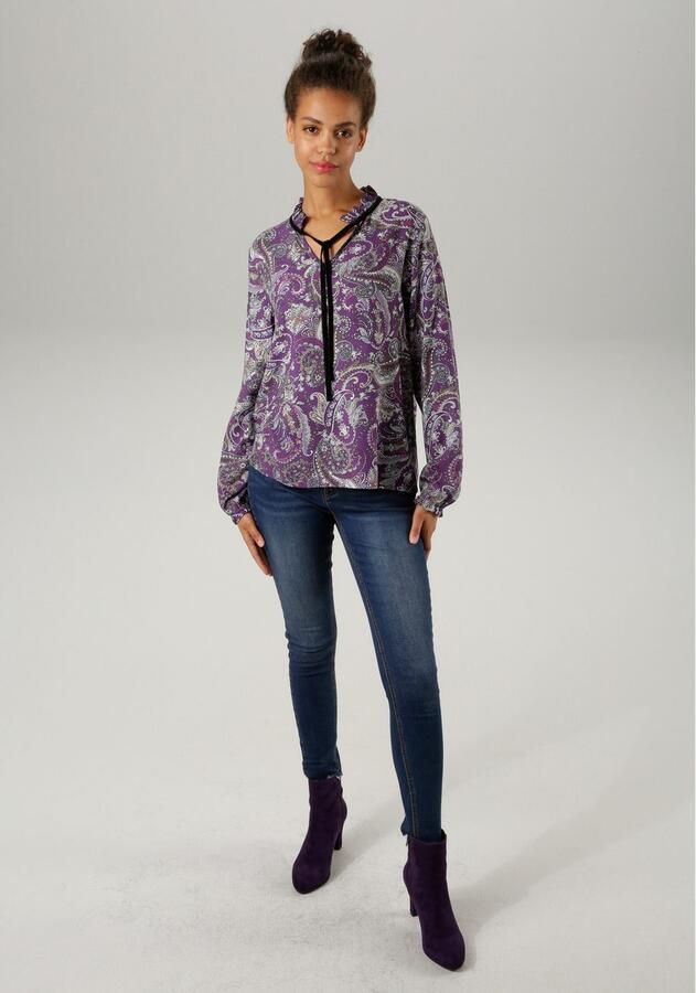 Aniston CASUAL Blouse zonder sluiting met royaal paisleydessin - Foto 5