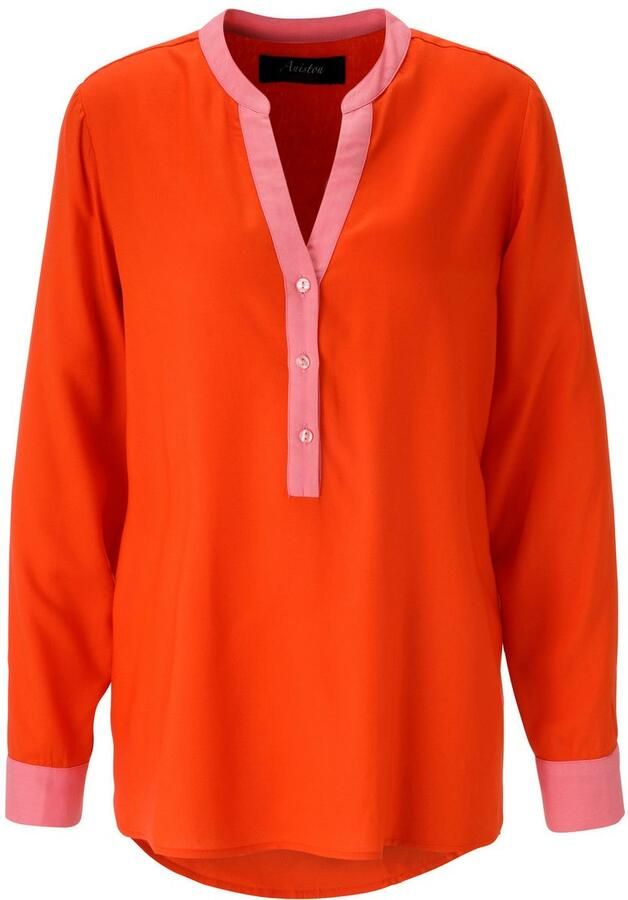 Aniston CASUAL Blouse zonder sluiting met roze accenten nieuwe collectie - Foto 6