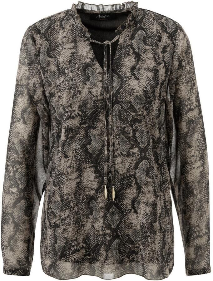 Aniston CASUAL Blouse zonder sluiting met trendy slangenprint elk deel een unicum nieuwe collectie - Foto 2