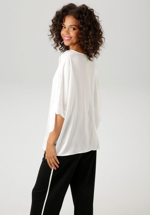 Aniston CASUAL Blouse zonder sluiting met verfijnde cut-out op de 3 4-lange mouwen - Foto 4