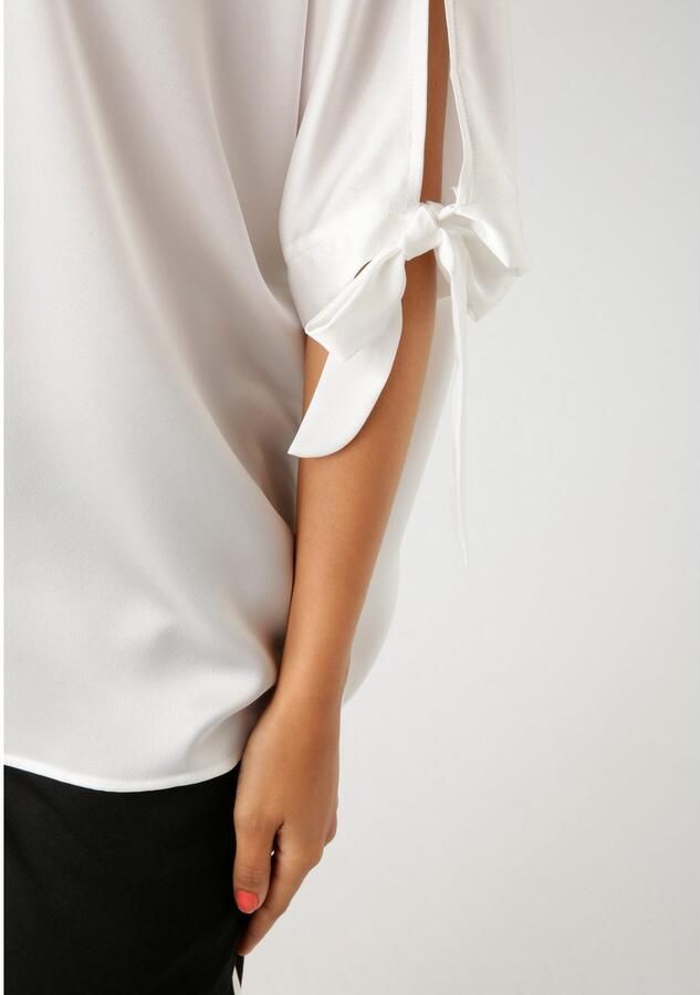 Aniston CASUAL Blouse zonder sluiting met verfijnde cut-out op de 3 4-lange mouwen - Foto 3