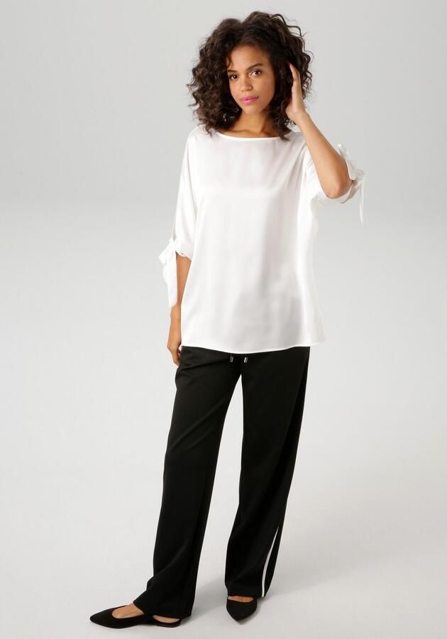 Aniston CASUAL Blouse zonder sluiting met verfijnde cut-out op de 3 4-lange mouwen - Foto 5