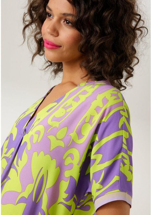 Aniston CASUAL Blousejurk met grafische print en boord aan de zoom