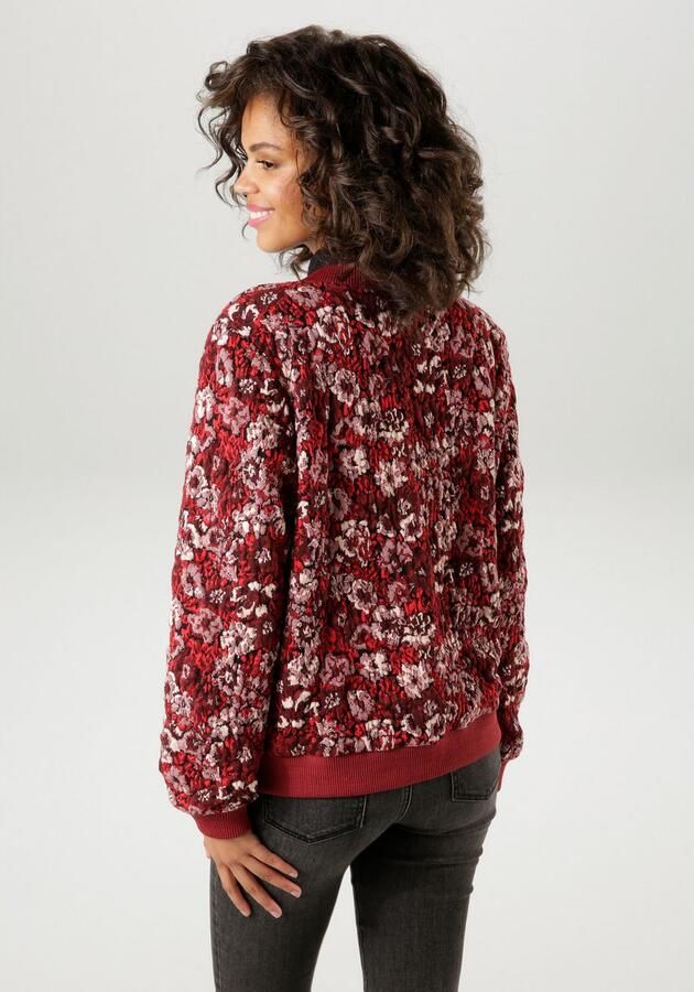 Aniston CASUAL Blouson met kunstzinnig bloemenmotief elk stuk een uniek stuk - Foto 4
