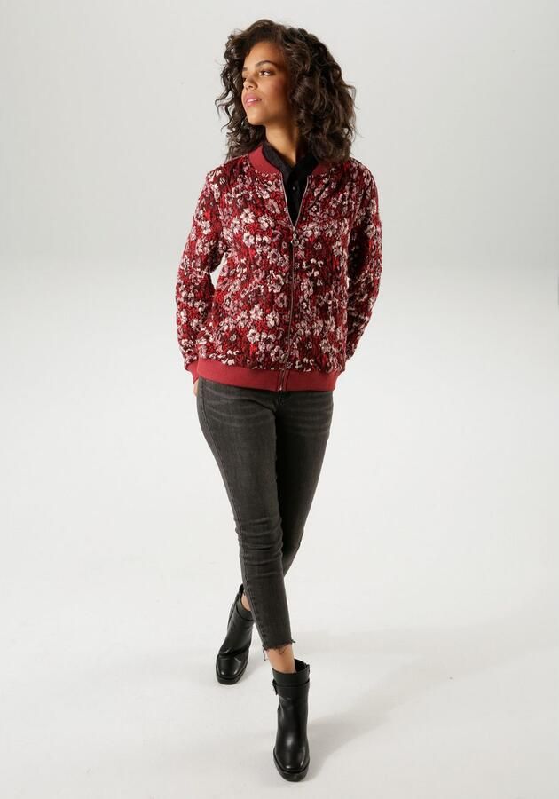 Aniston CASUAL Blouson met kunstzinnig bloemenmotief elk stuk een uniek stuk - Foto 5