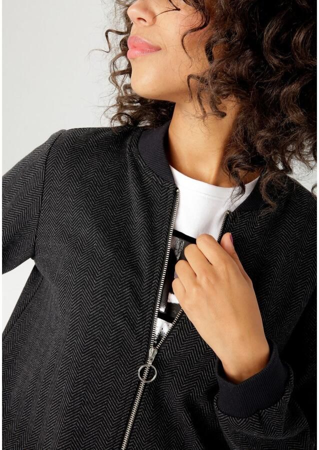 Aniston CASUAL Blouson met trendy visgraatpatroon nieuwe collectie - Foto 3