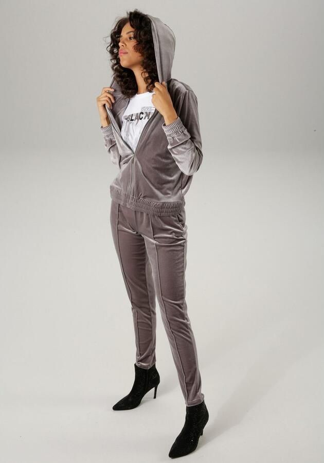 Aniston CASUAL Blouson van edele glanzende fluweel - Foto 6