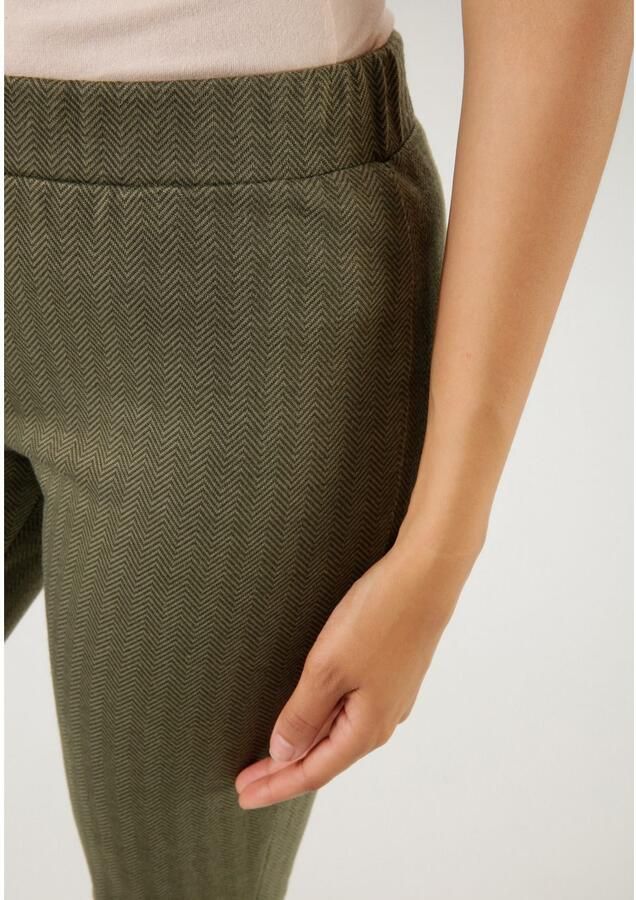 Aniston CASUAL Broek met wijde pijpen met kleurharmonisch visgraatpatroon - Foto 2