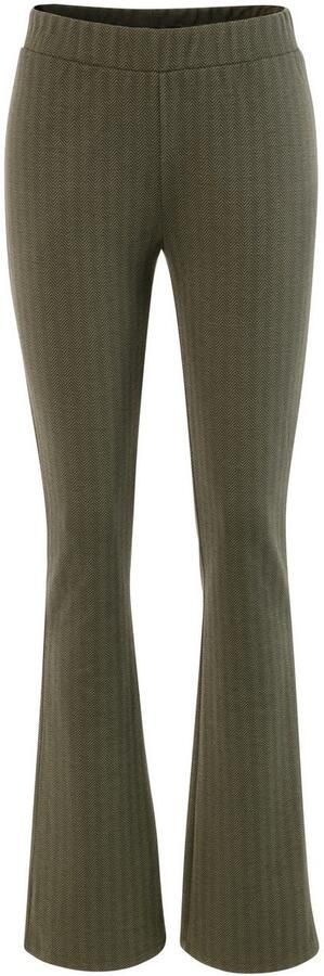 Aniston CASUAL Broek met wijde pijpen met kleurharmonisch visgraatpatroon - Foto 6