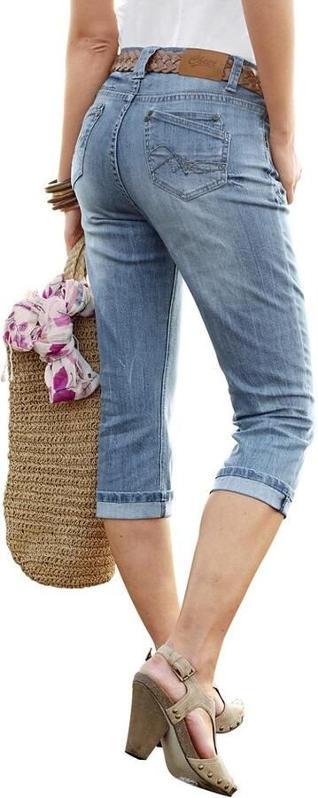 Aniston CASUAL Capri jeans in used-wassing - Foto 17