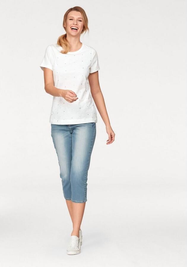 Aniston CASUAL Capri jeans in used-wassing - Foto 5
