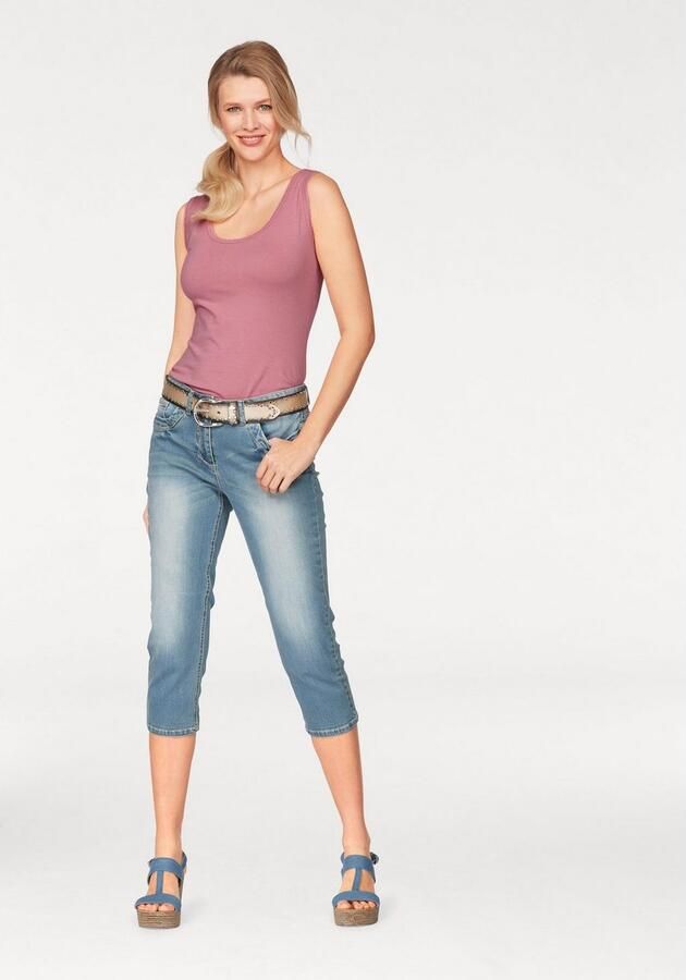 Aniston CASUAL Capri jeans in used-wassing - Foto 13
