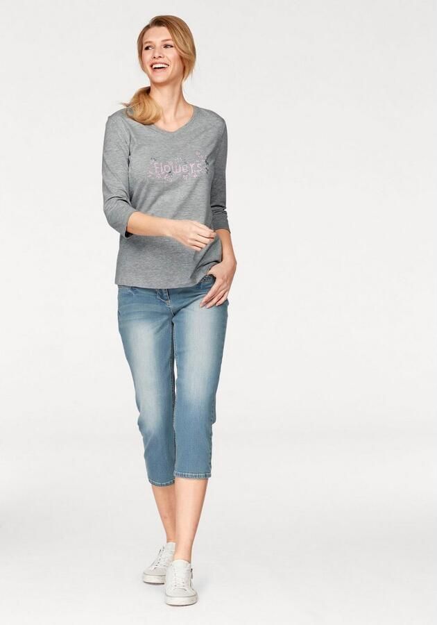 Aniston CASUAL Capri jeans in used-wassing - Foto 14