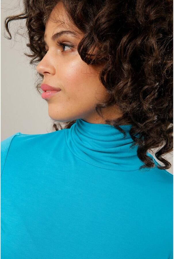 Aniston CASUAL Colshirt in zwart met bonte print of 4 trendy effen kleuren - Foto 4