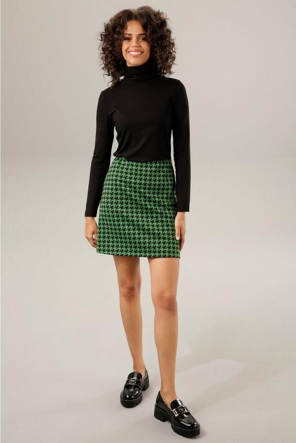 Aniston CASUAL Colshirt in zwart met bonte print of 4 trendy effen kleuren - Foto 6