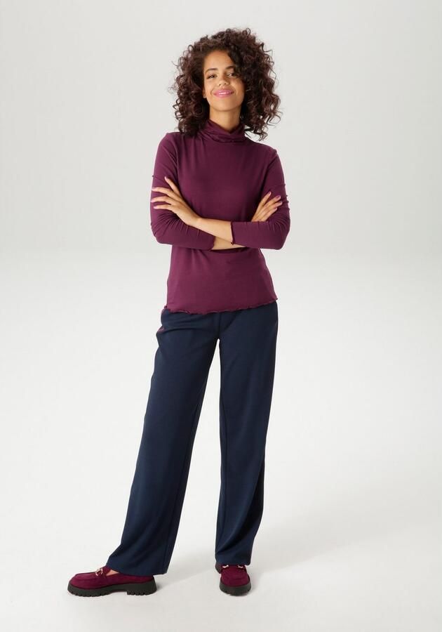 Aniston CASUAL Colshirt met gegolfde randen nieuwe collectie - Foto 5