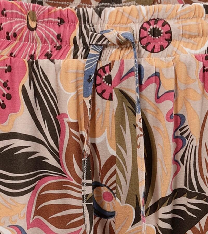 Aniston CASUAL Comfortbroek bedrukt met grote bloemen en bladeren
