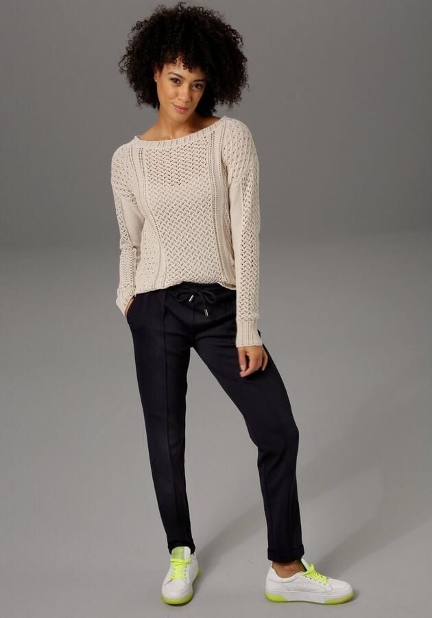 Aniston CASUAL Comfortbroek in gestructureerde jerseykwaliteit - Foto 3