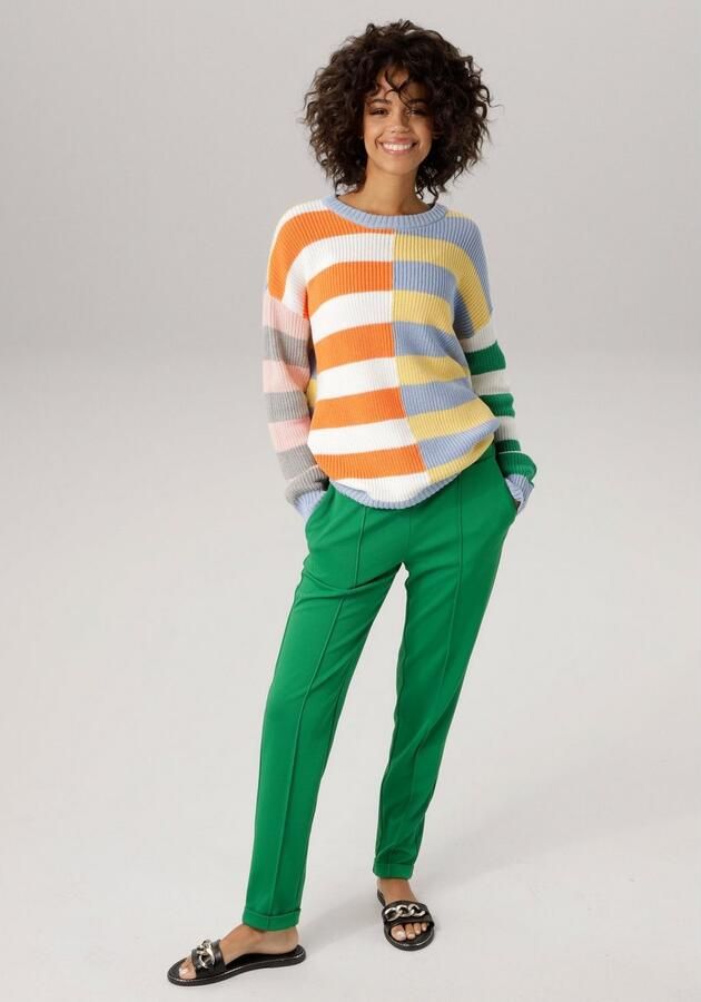 Aniston CASUAL Comfortbroek in gestructureerde jerseykwaliteit - Foto 3