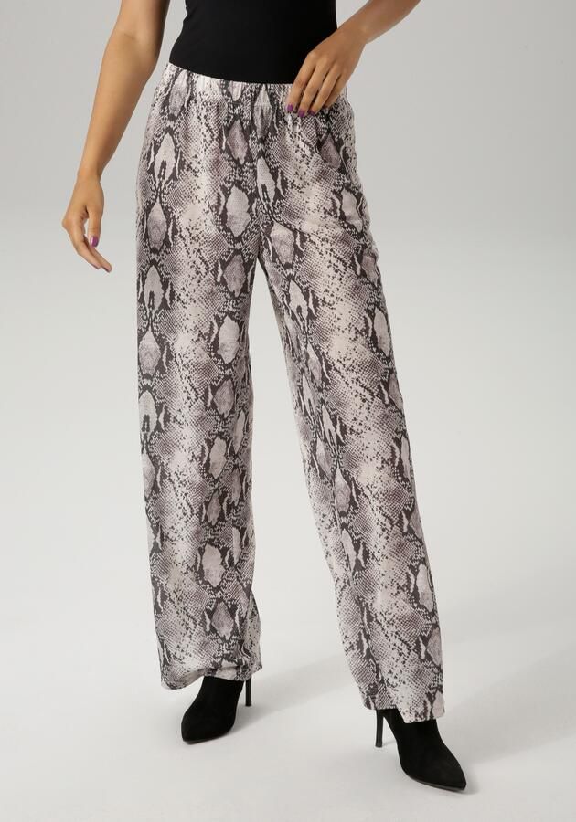 Aniston CASUAL Comfortbroek in kleurharmonieuze slangendruk nieuwe collectie - Foto 10